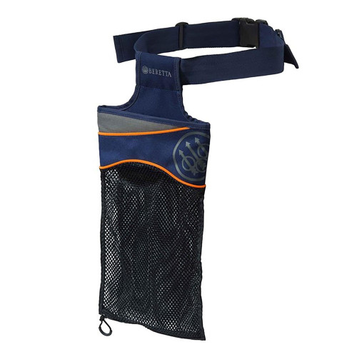 Beretta blue pouch with mesh bottom and adjustable belt