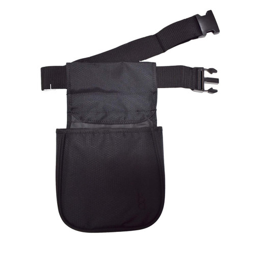 Black Bob Allen divided shell pouch with adjustable web belt