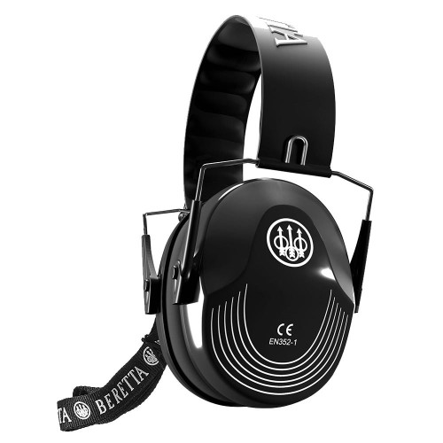 Black Beretta Safety Pro earmuffs with CE EN352-1 marking and logo