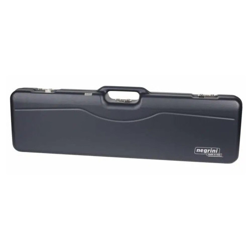 Black Negrini UNICASE two shotgun travel case with combination locks and logo