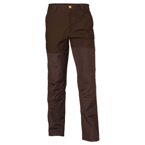 Chocolate brown Browning Upland pants. Cotton and polyester blend with articulated knees. Regular fit.