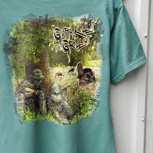 GKITGI Father Child Turkey Hunt Tee- Seafoam   GKITGI Father Child Turkey Hunt Tee- Seafoam