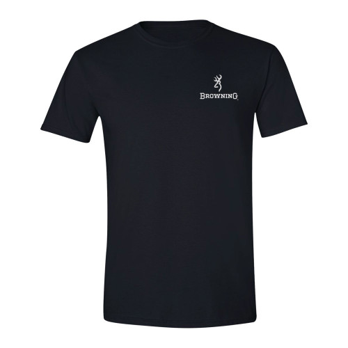 Black t-shirt with Browning logo on the chest.