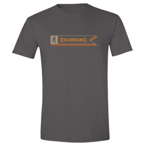Gray t-shirt with Browning logo on the front.