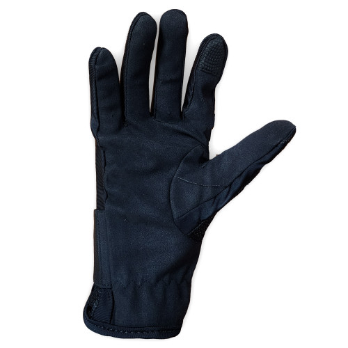 Black Nica Summer Shooting Glove, angled view, showing palm and fingers, with textured fingertip.