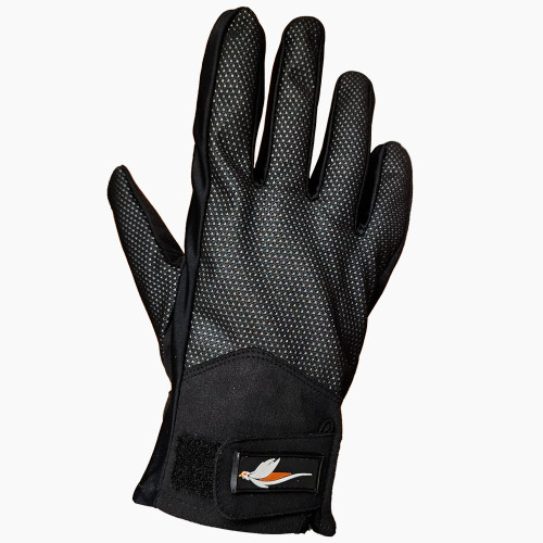 Black Nica Cold Weather Shooting Glove, textured palm, velcro strap, logo.