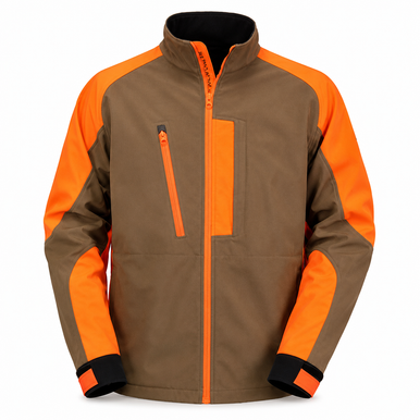 Wildfowler Upland Soft Shell Hunting Jacket | Blaze Orange/Tan