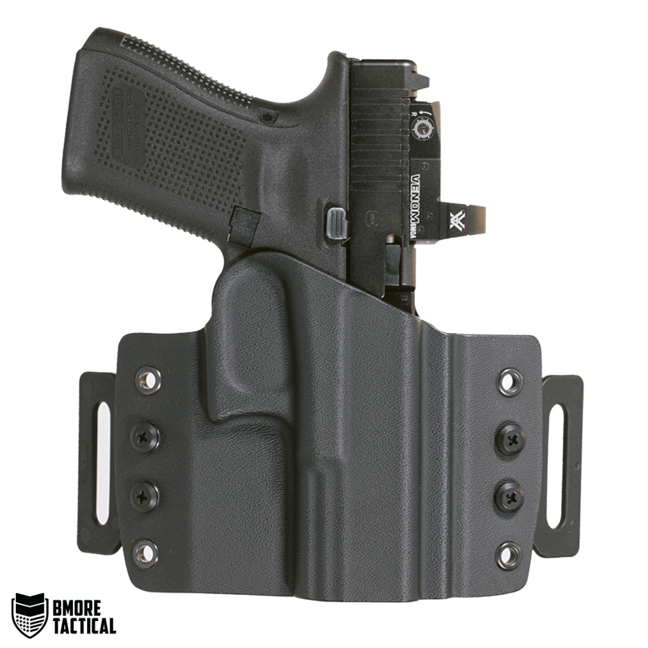 Glock 19 Holster OWB Kydex For Glock 19 19x / Glock 23 25 32 45 / Glock 17  22 31 / Glock 26 27 33 30s (Gen 3 4 5) CZ P10 Pistol Case Waistband Outside  Carry 1.5-2 Belt Clip (Black, Right / Left Hand Draw) – PoLe.Craft Holster