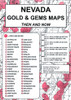 Nevada Gold and Gems Map, Then and Now