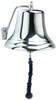 12" Chrome Bell w/ Navy Monkey's Fist Lanyard #12000C