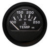 Faria Euro Black 2" Water Temperature Gauge (100-250 DegreeF) [12812]