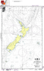 NGA Chart 600: South Pacific Ocean New Zealand Including Norfolk And Campbell Isl, Approx. Size 21" x 34" (SMALL FORMAT WATERPROOF)