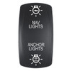 Pacer Actuator - 'NAV\/ANC' f\/V Series Contura Switches - Black - Laser Etched (Top\/Bottom Light) [EV2LE-NAVANC]