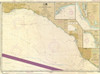 ANTIQUED NOAA Chart 18725: Port Hueneme to Santa Barbara; Santa Barbara
