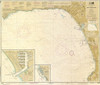 ANTIQUED NOAA Chart 18744: Santa Monica Bay; King Harbor