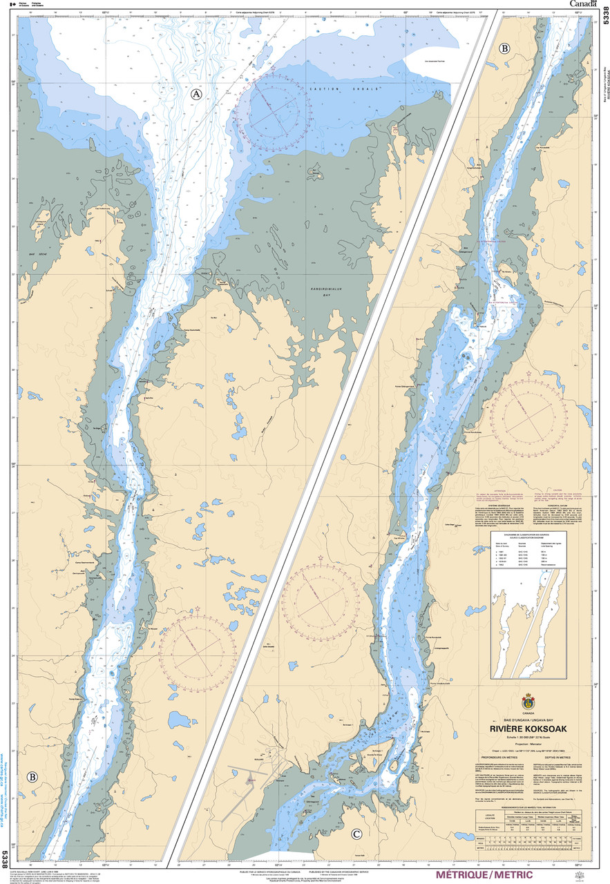 CHS Chart 5338: RiviÃ¨re Koksoak