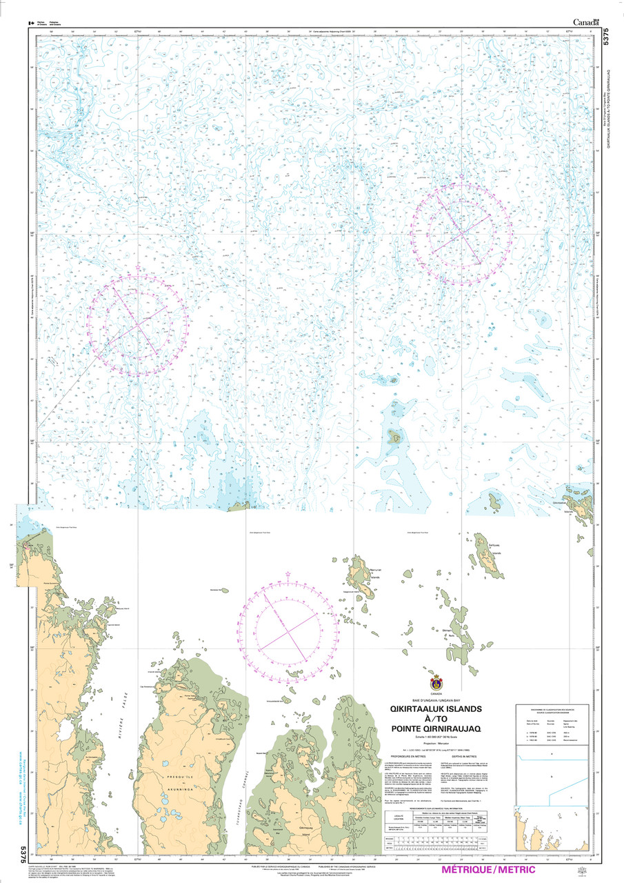 CHS Chart 5375: Qikirtaaluk Islands Ã /to Point Qirniraujaq