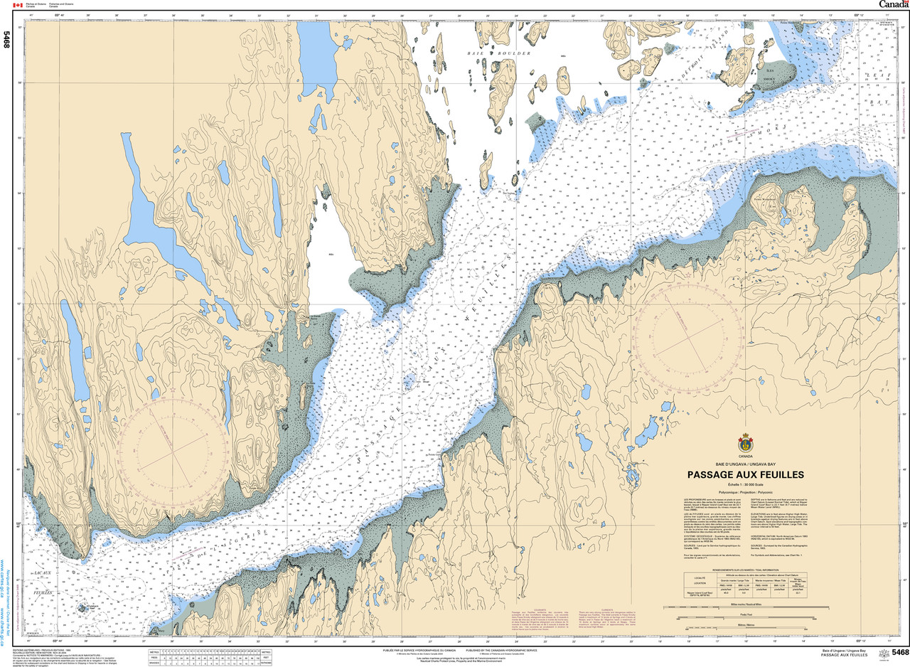 CHS Chart 5468: Passage aux Feuilles