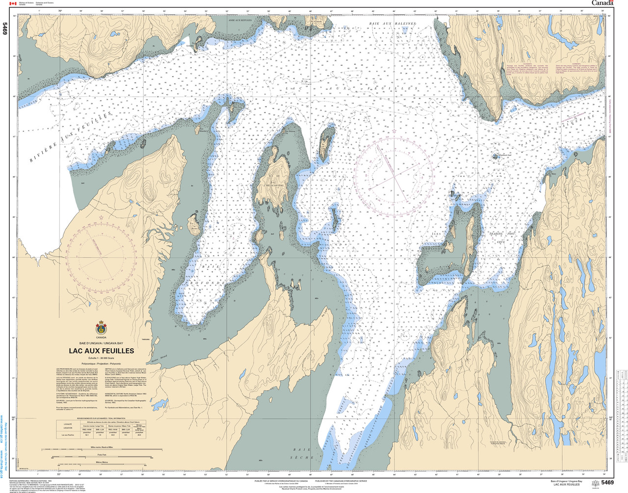 CHS Chart 5469: Lac aux Feuilles