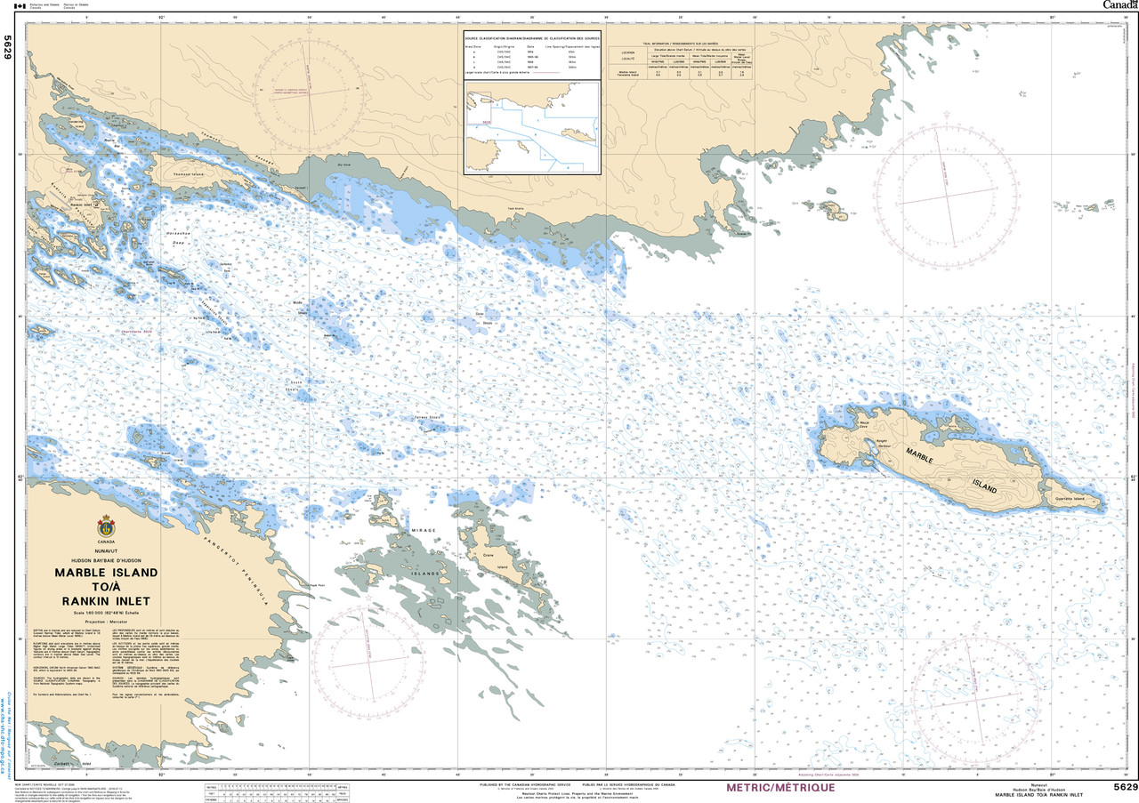 CHS Chart 5629: Marble Island to/Ã  Rankin Inlet