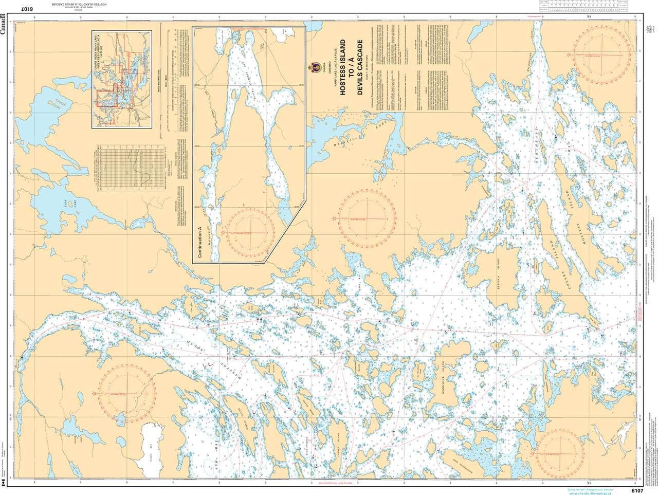 CHS Chart 6107: Hostess Island to/Ã  Devils Cascade
