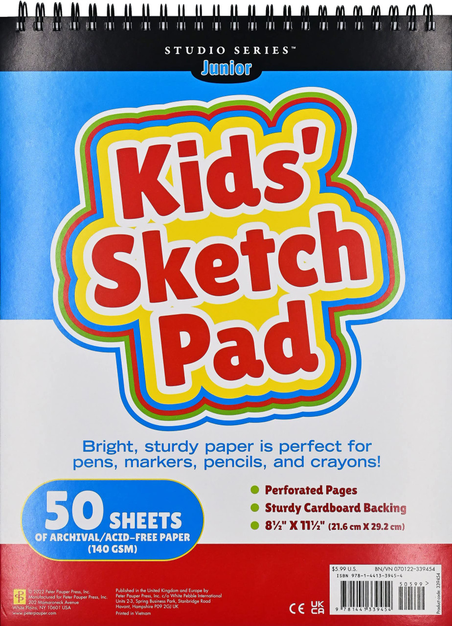 Kids' Sketch Pad (50 perforated sheets of high quality paper. Acid-free)