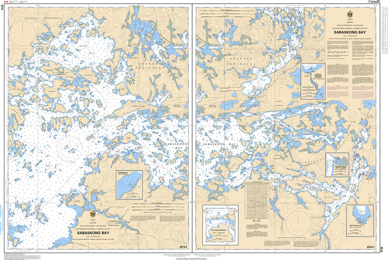 CHS Chart 6214: Sabaskong Bay