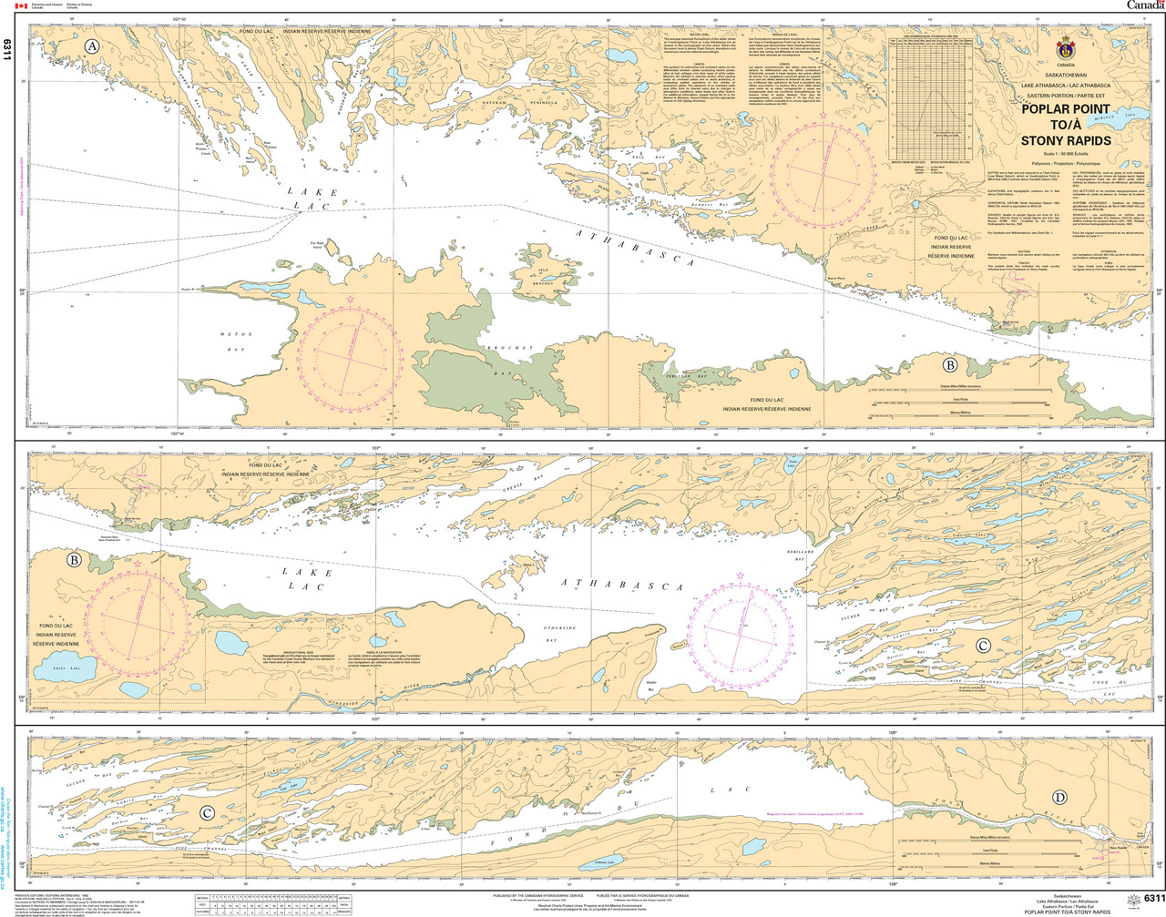 CHS Chart 6311: Poplar Point to/Ã  Stony Rapids