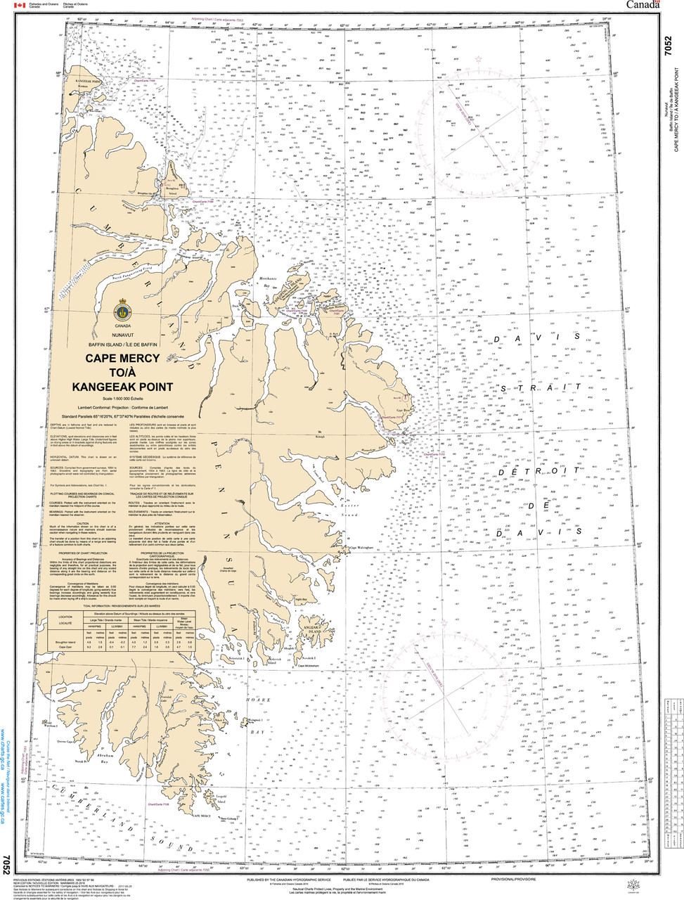 CHS Chart 7052: Cape Mercy to Kangeeak Point
