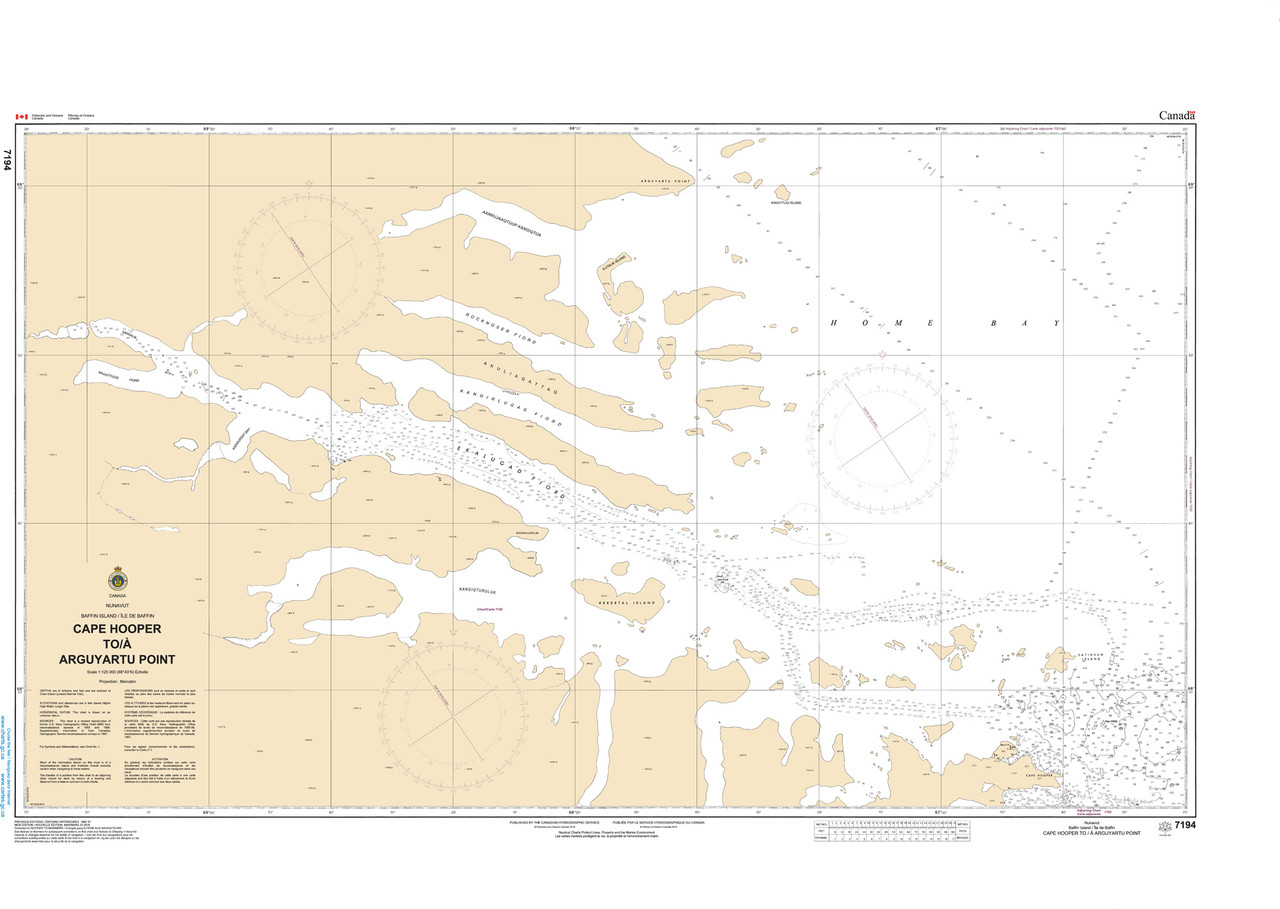 CHS Chart 7194: Cape Hooper To Arguyartu Point Including Ekalugad Fiord