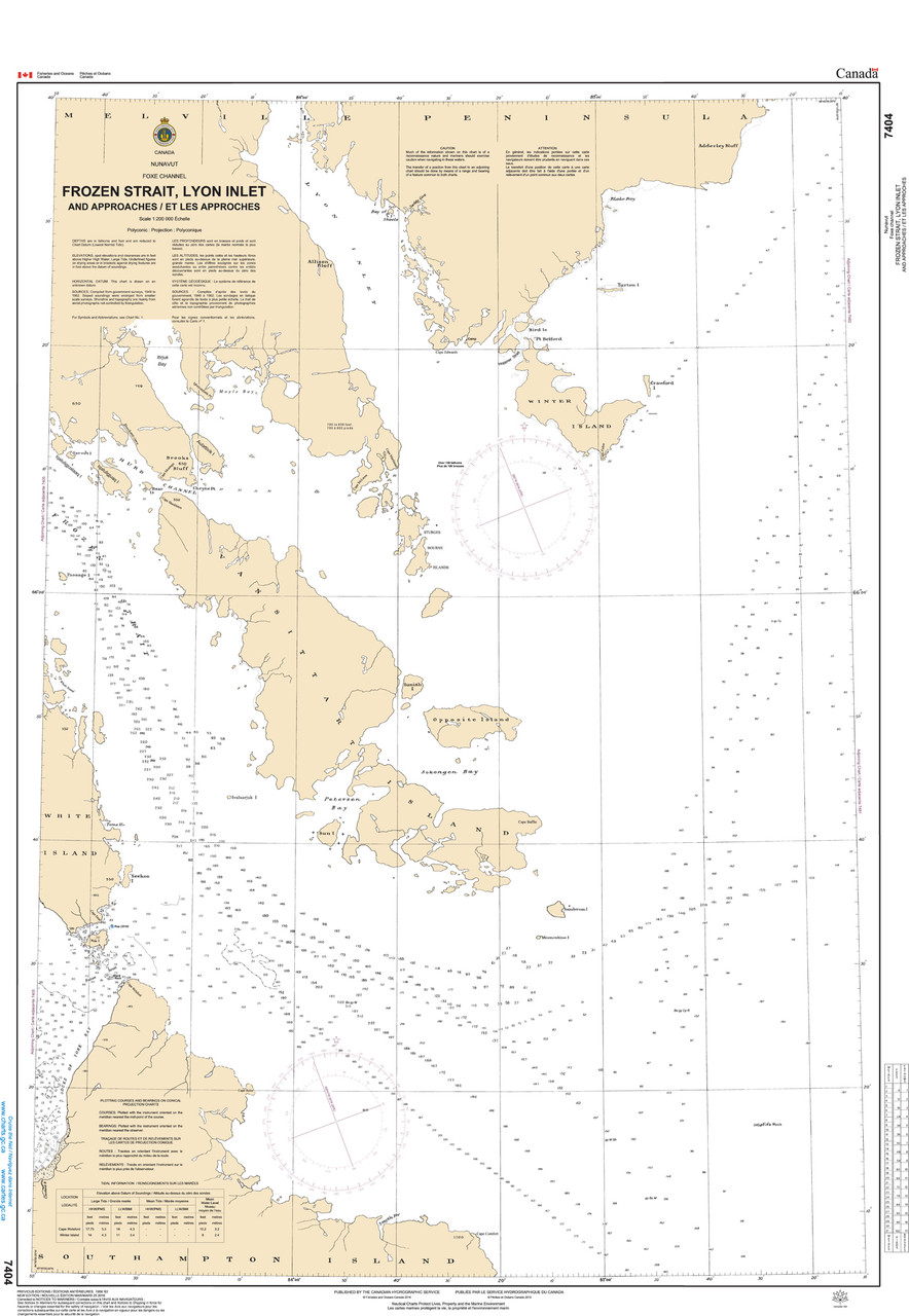 CHS Chart 7404: Frozen Strait, Lyon Inlet and Approaches