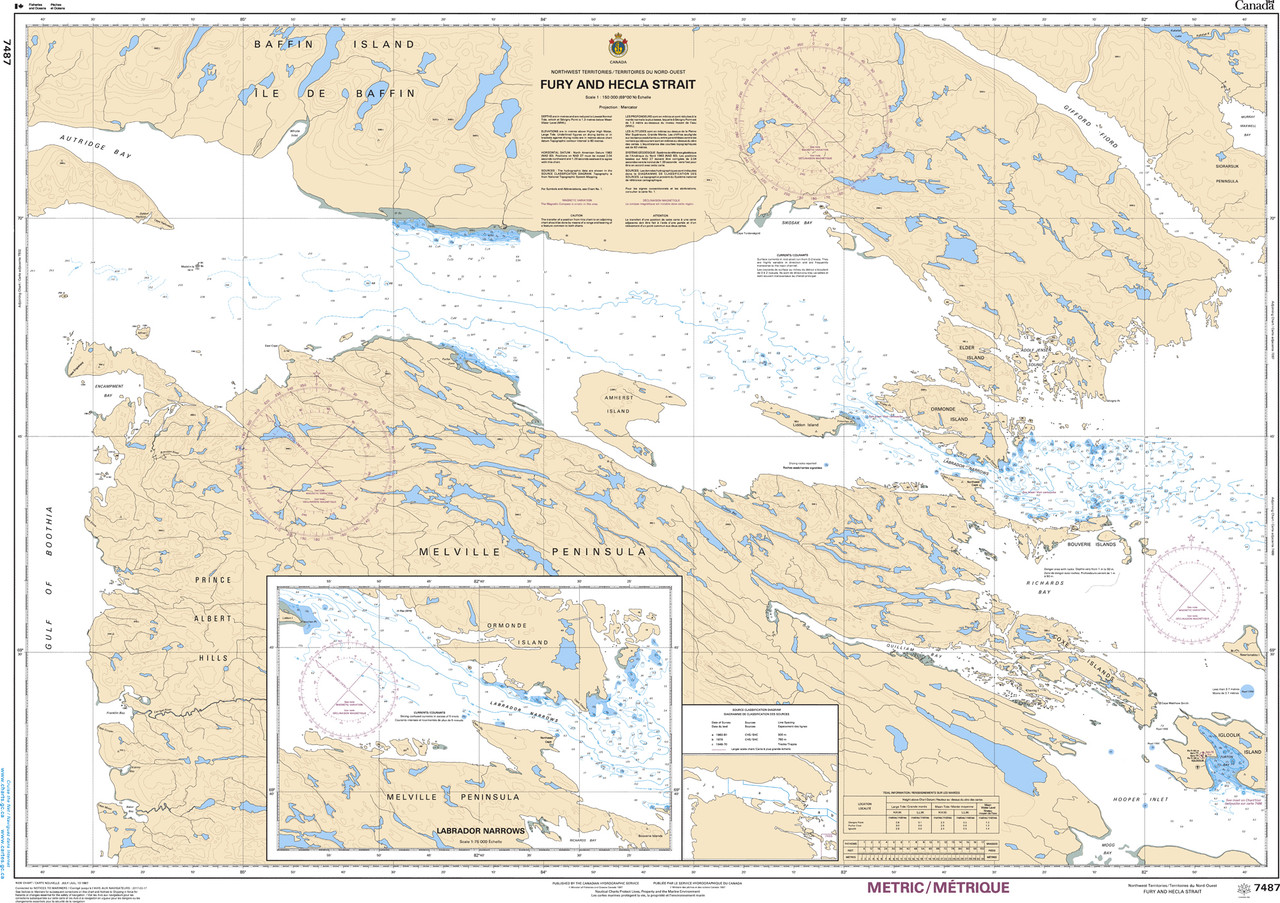 CHS Chart 7487: Fury and Hecla Strait