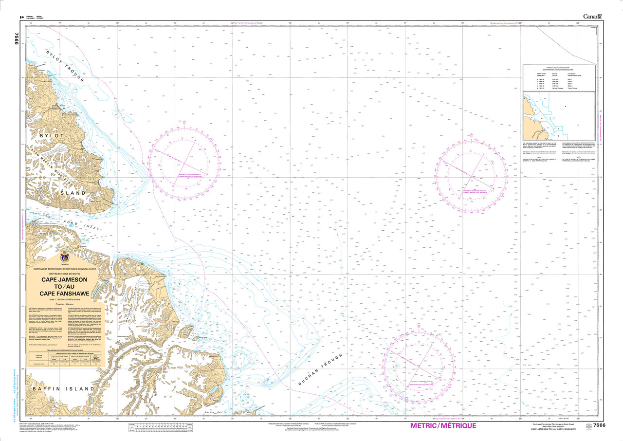 CHS Chart 7566: Cape Jameson to/au Cape Fanshawe