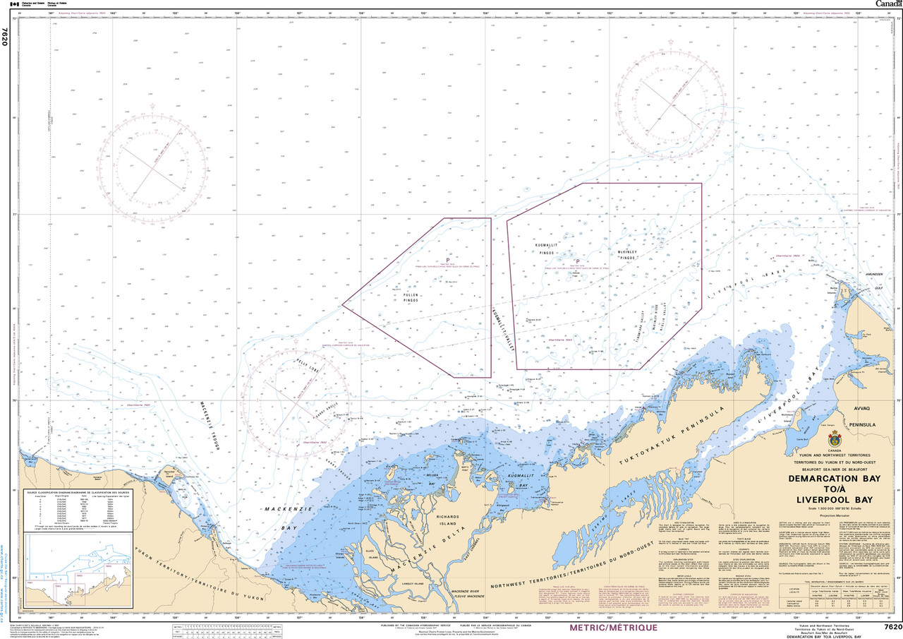 CHS Chart 7620: Demarcation Bay to/Ã  Liverpool Bay