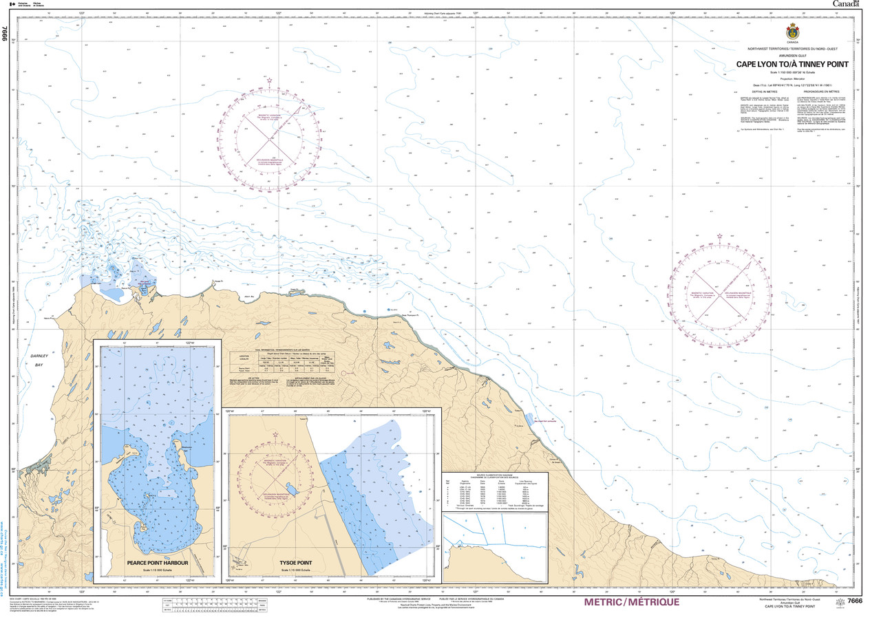 CHS Chart 7666: Cape Lyon to/Ã  Tinney Point