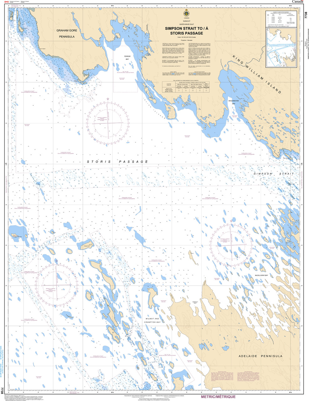 CHS Chart 7738: Simpson Strait to/Ã  Storis Passage