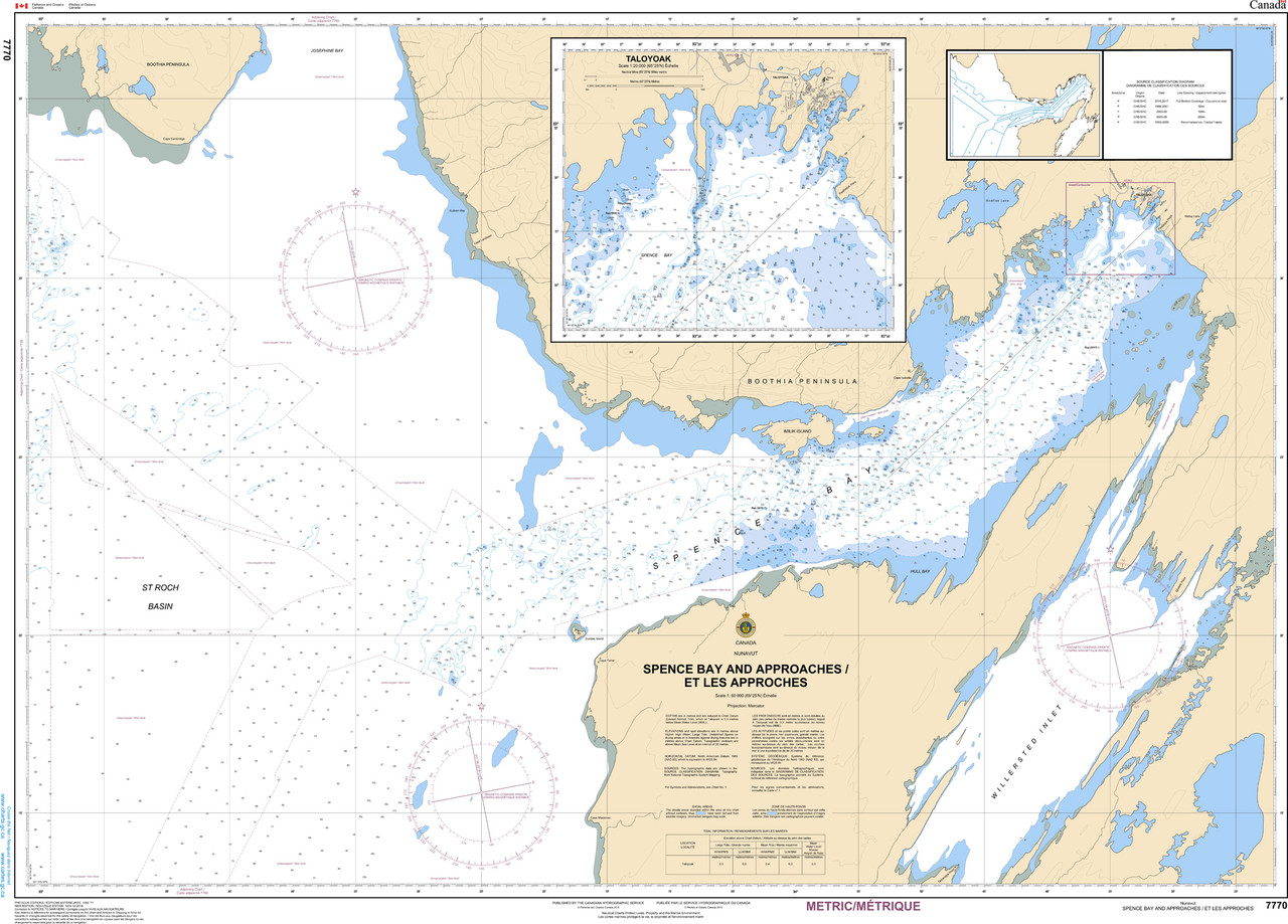 CHS Chart 7770: Spence Bay and Approaches