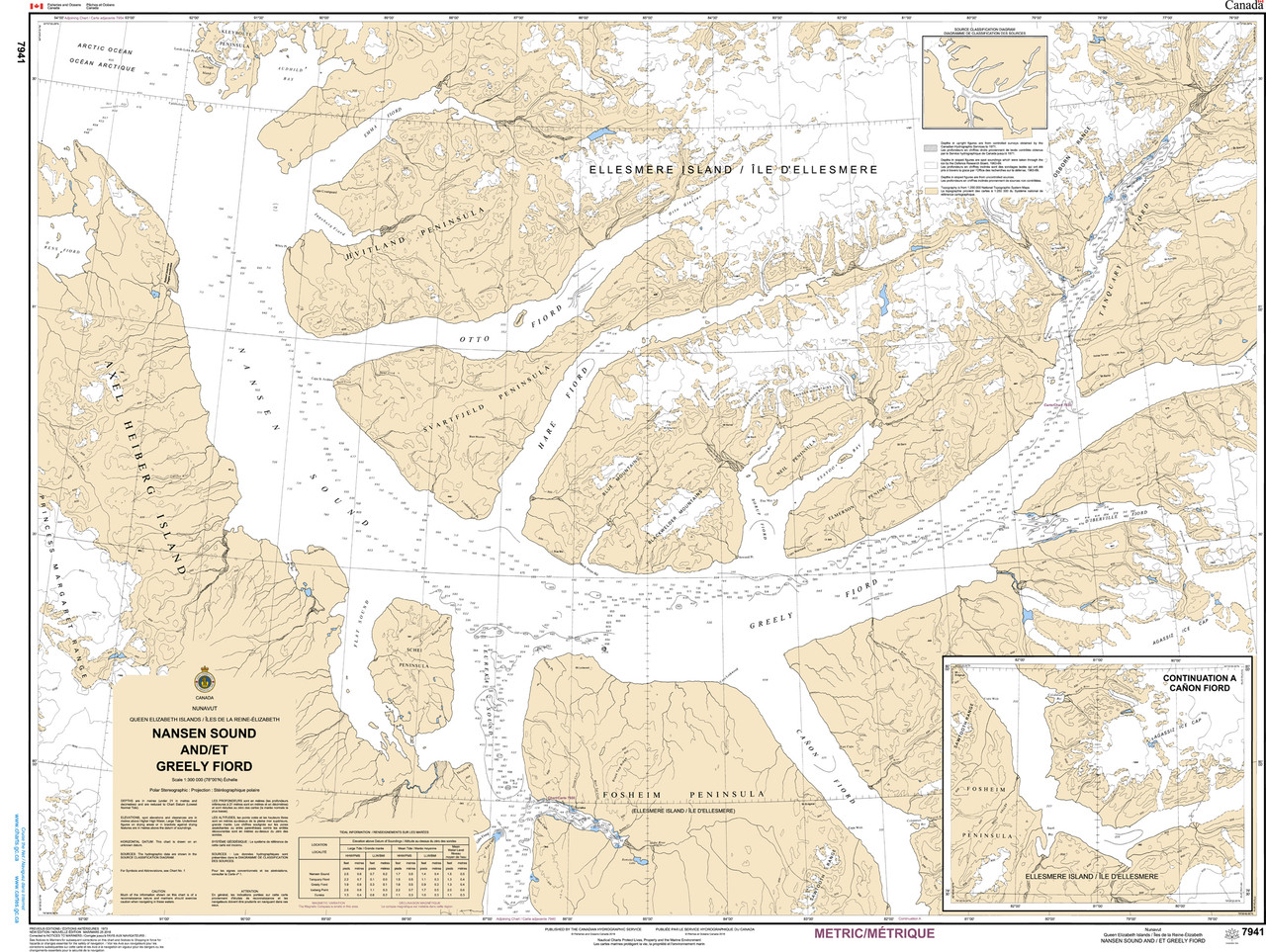 CHS Chart 7941: Nansen Sound and Greely Fiord