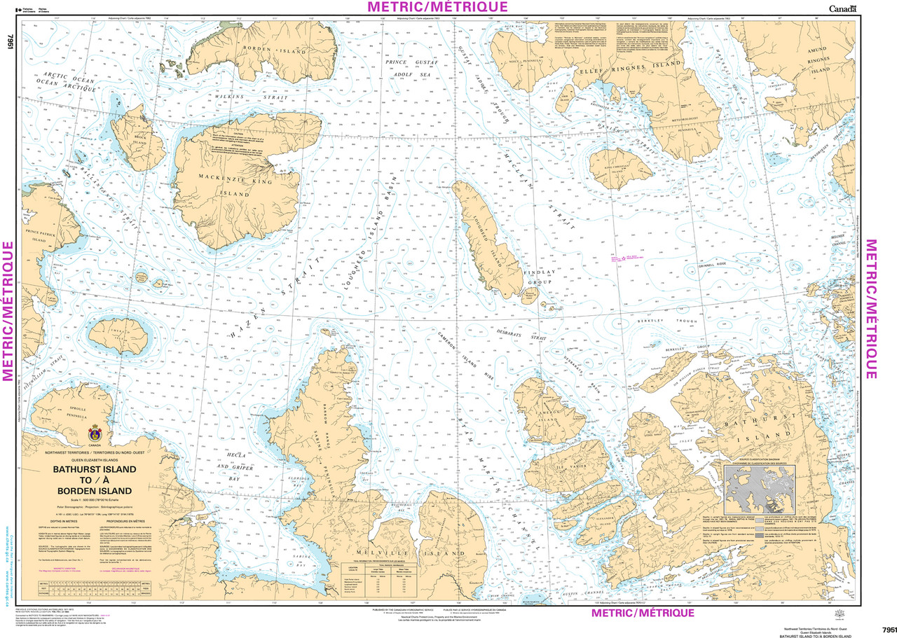 CHS Chart 7951: Bathurst Island to/Ã  Borden Island