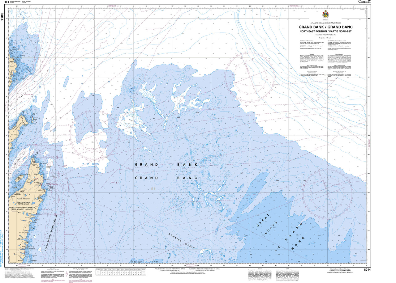 CHS Chart 8014: Grand Banc/Grand Bank (Northeast Portion/Partie-nord-est) CHS Chart 8014: Grand Banc/Grand Bank (Northeast Portion/Partie-nord-est)