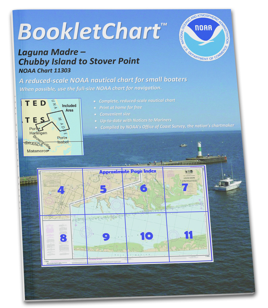 NOAA BookletChart 11303: Intracoastal Waterway Laguna Madre - Chubby Island to Stover Point: in.