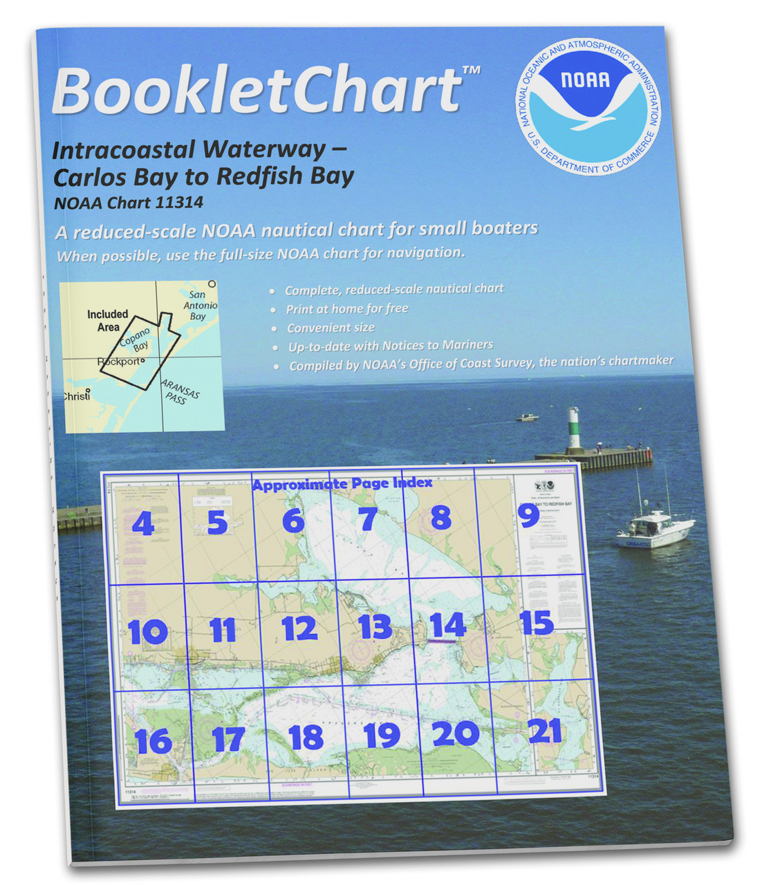 NOAA BookletChart 11314: Intracoastal Waterway Carlos Bay to Redfish Bay: Including Copano Bay