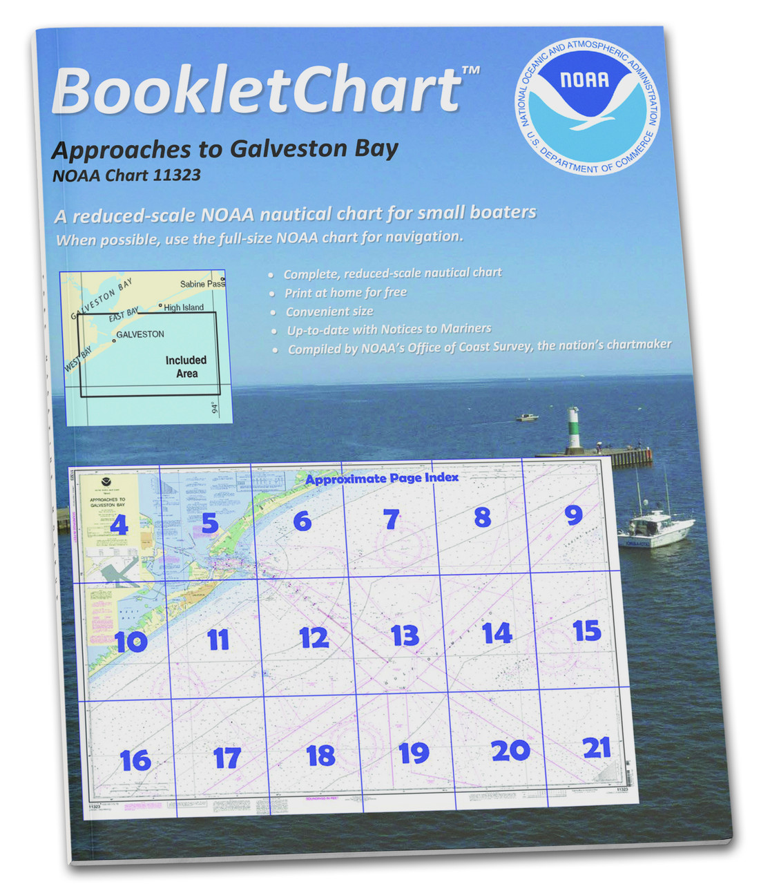 NOAA BookletChart 11323: Approaches to Galveston Bay