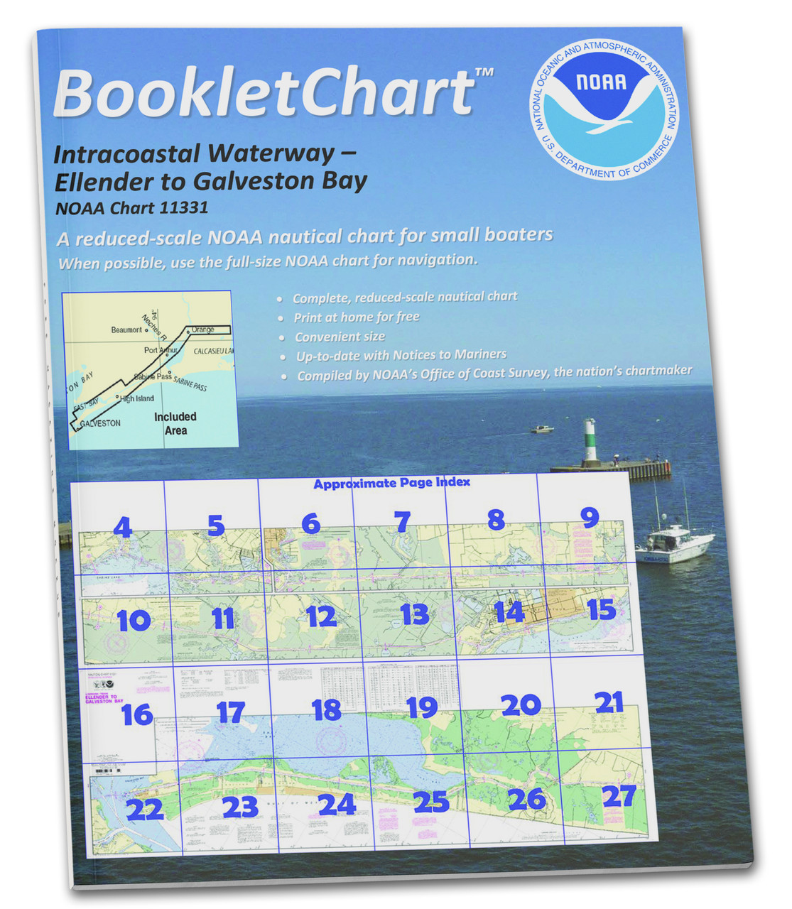 NOAA BookletChart 11331: Intracoastal Waterway Ellender to Galveston Bay