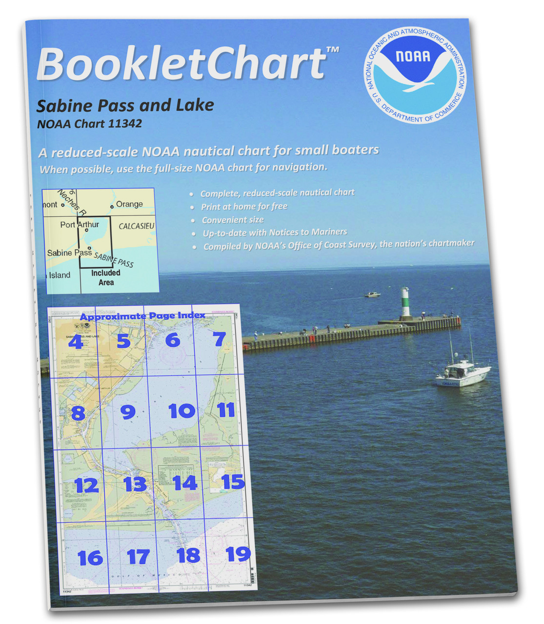 NOAA BookletChart 11342: Sabine Pass and Lake