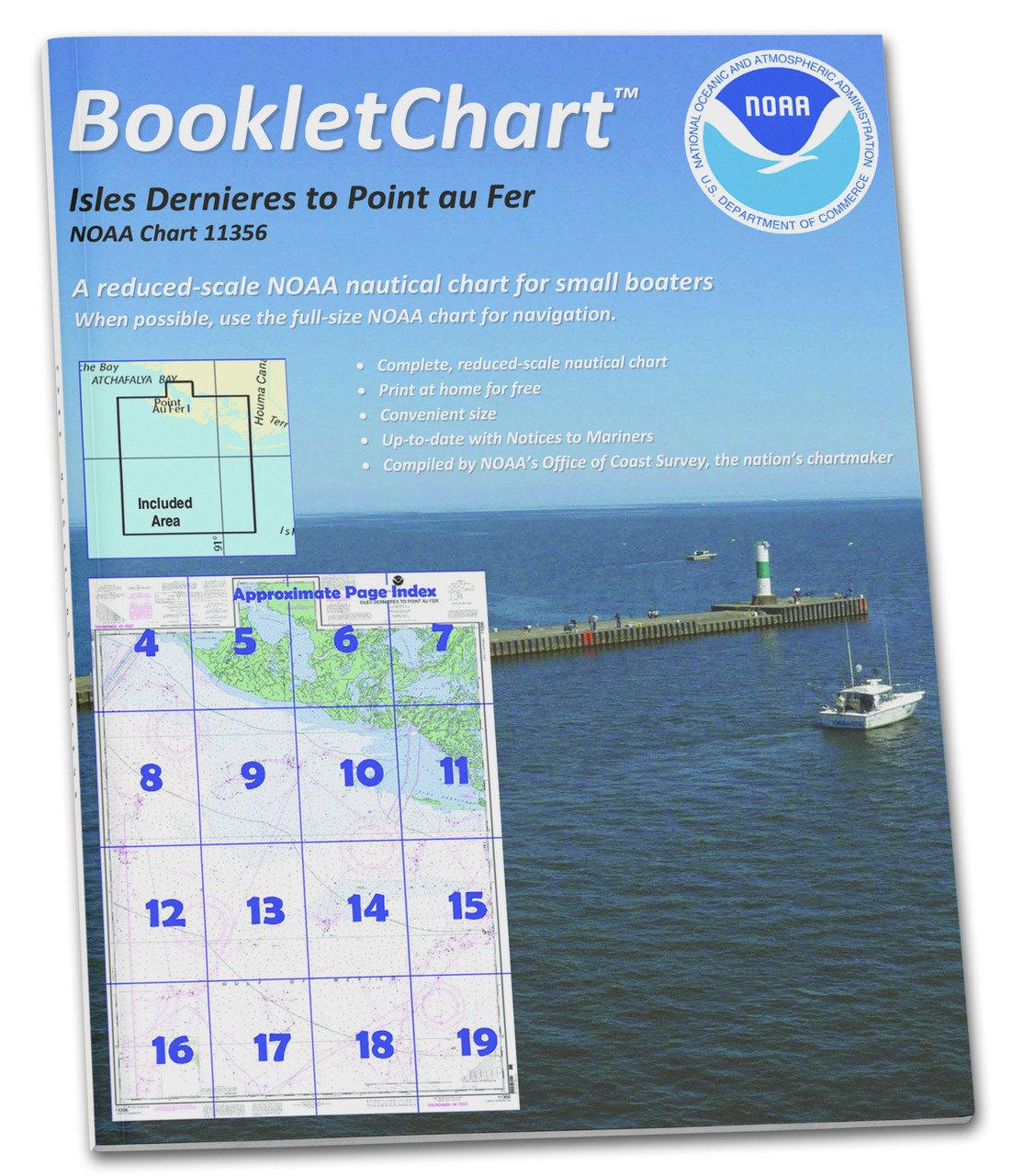 NOAA Booklet Chart 11356: Isles Dernieres to Point au Fer