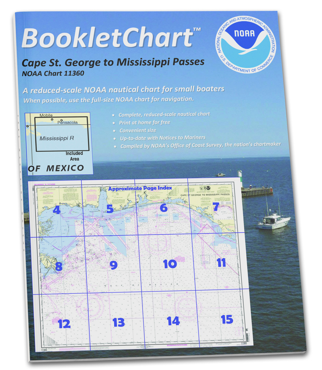 NOAA BookletChart 11360: Cape St. George to Mississippi Passes