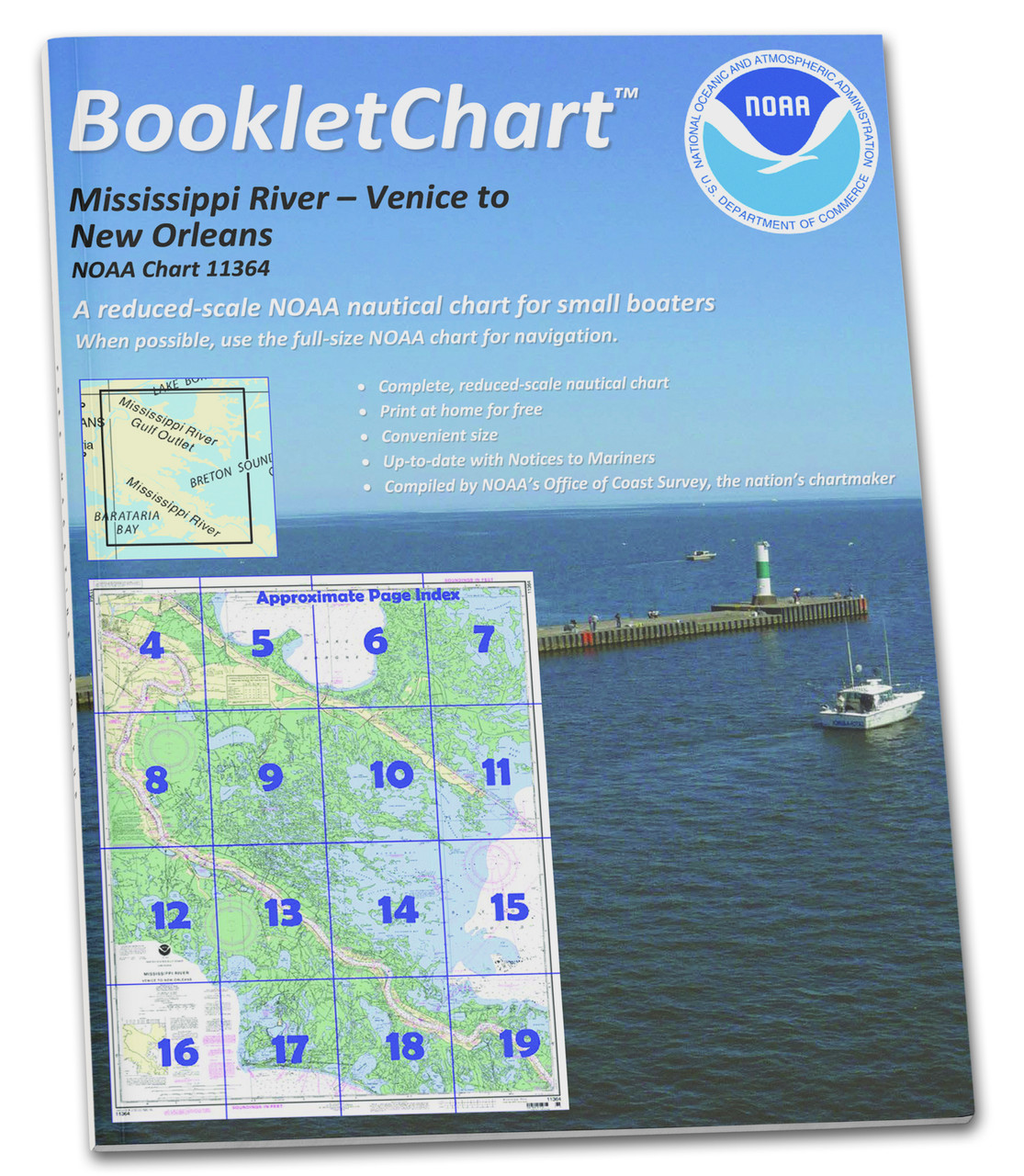 NOAA BookletChart 11364: Mississippi River-Venice to New Orleans