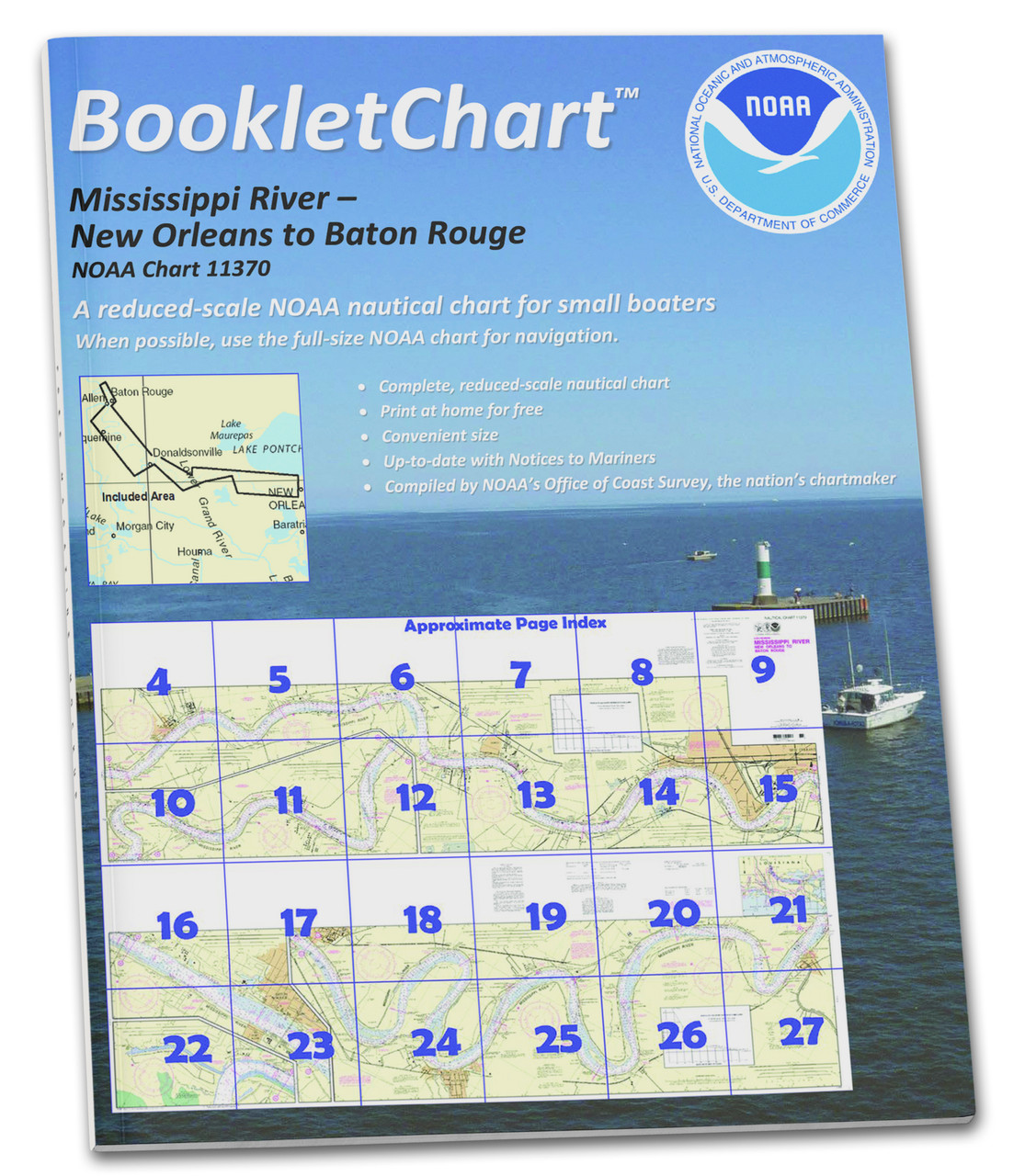 NOAA Booklet Chart 11370: Mississippi River-New Orleans to Baton Rouge
