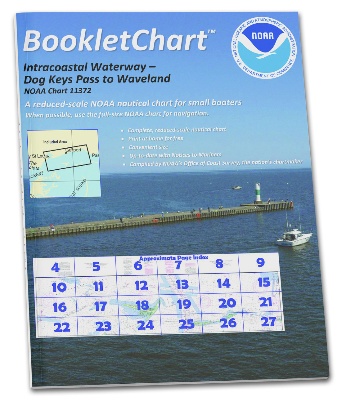 NOAA BookletChart 11372: Intracoastal Waterway Dog Keys Pass to Waveland